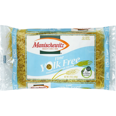 Manischewitz Yolk Free Noodles, Fine 340 g, $1.76/100g