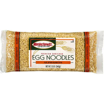 Manischewitz Kosher Egg Noodles, Alphabet 340 g, $1.40/100g