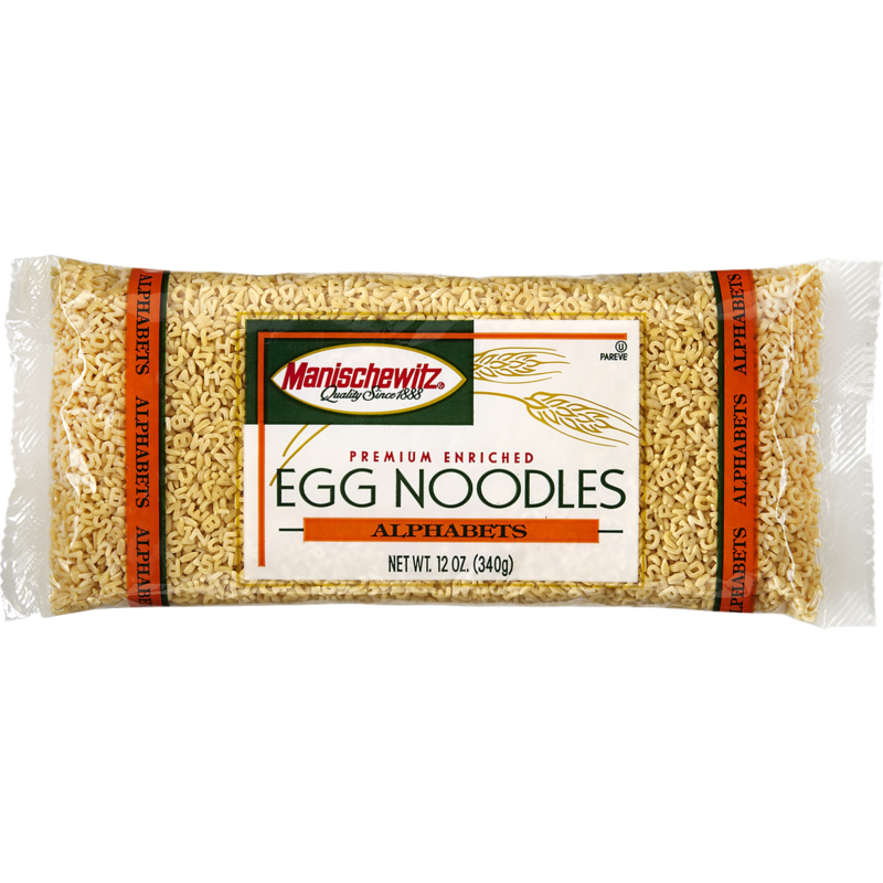 Kosher Egg Noodles, Alphabet