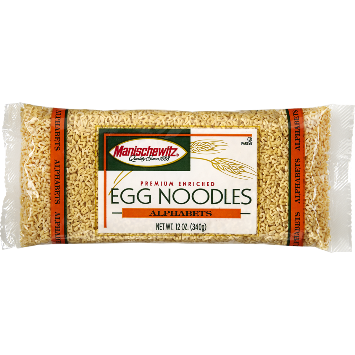 Manischewitz Nouilles aux œufs alphabet casher 340 g, 1,76 $/100g