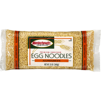 Manischewitz Nouilles aux œufs alphabet casher 340 g, 1,40 $/100g