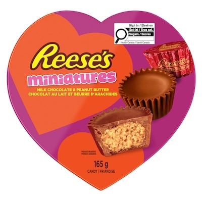 Hershey’s Boîte en forme de cœur miniatures 165 g, 4,24 $/100g