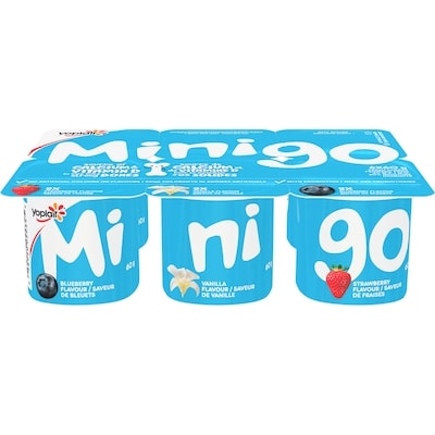 Yoplait Yop 3% Minigo Duo, Variety Pack, Kids Snack 6x60.0 g, $1.53/100g