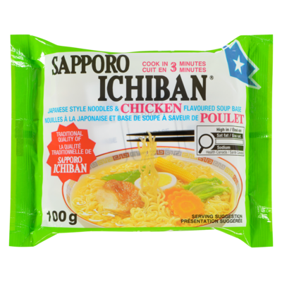 Sapporo Ichiban Japanese Style Noodles, Chicken 100 g, $1.19/100g