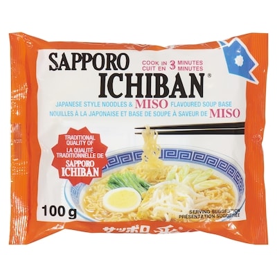 Sapporo Noodles, Miso Ramen Flats 100 g, $0.99/100g