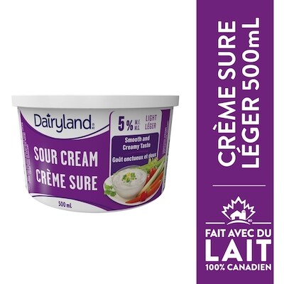 Dairyland Crème sure légère 500 ml, 0,88 $/100ml