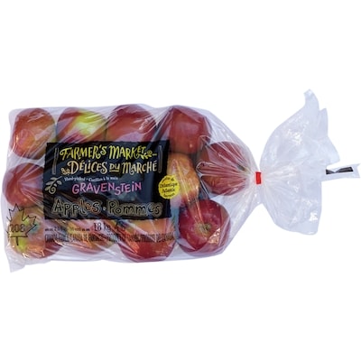 Farmer's Market Gravenstein Apples 1.81 kg, $0.44/100g