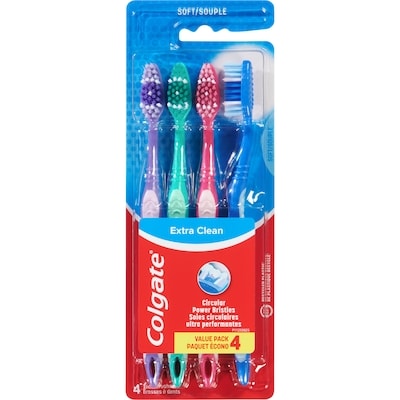 Colgate Paquet Écono De 4 Brosses À Dents Souples Extra Clean 1 ea, 4,99 $/1ch