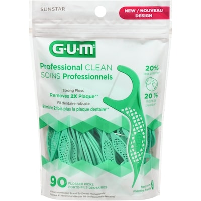 GUM Porte-fils Soins professionnels, menthe 90 ea, 0,06 $/1ch