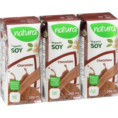Organic fortified soy beverage chocolate