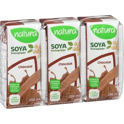 Boisson de soya bio enrichie chocolat