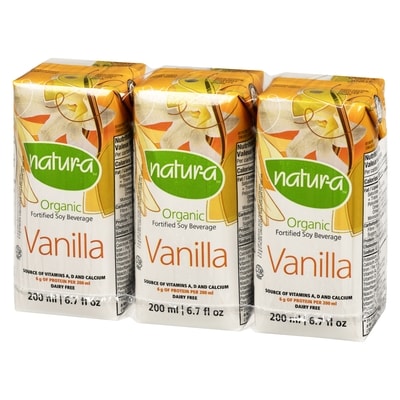 Organic fortified soy beverage vanilla