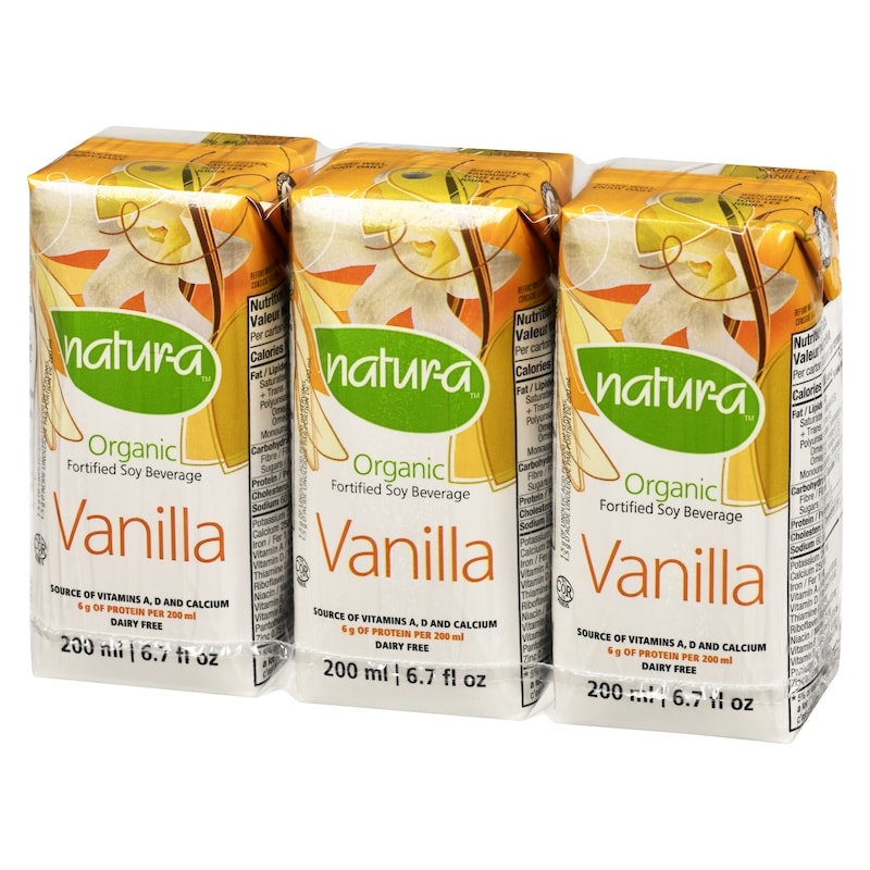 Organic fortified soy beverage vanilla