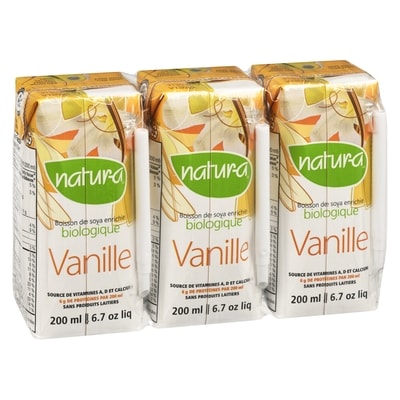 Boisson de soya bio enrichie vanille