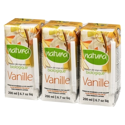 Boisson de soya bio enrichie vanille