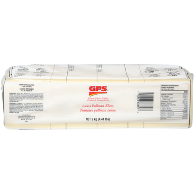 GFS SAG Fromage suisse fondu en tranches 2 kg, 1,65 $/100g