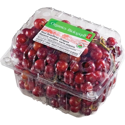 PC Organics Red Seedless Grapes 907 g, $1.32/100g