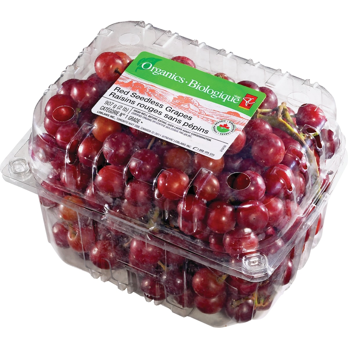 PC Organics Red Seedless Grapes