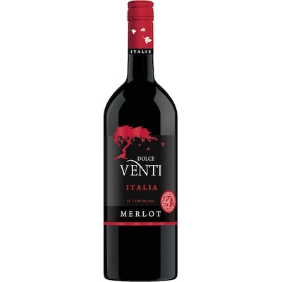 Dolce Venti Merlot, vin rouge (Pièce d’identité requise au moment du ramassage) 1 l, 1,55 $/100ml