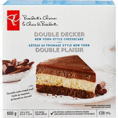 President's Choice Double Decker New York-Style Cheesecake 600 g, $1.83/100g