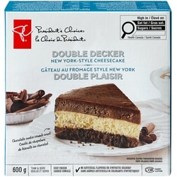 President's Choice Double Decker New York-Style Cheesecake 600 g, $2.00/100g