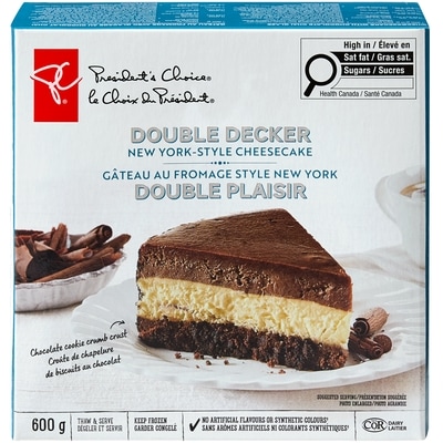 le Choix du Président Gâteau au fromage deux étages style New York 600 g, 2,17 $/100g