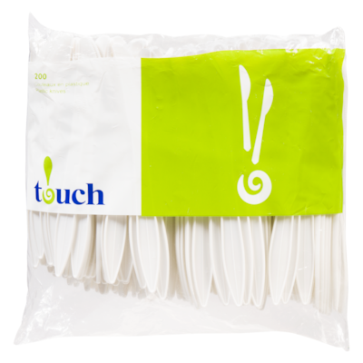 null Couteaux en plastique Touch 200x1.0 ea, 0,03 $/1ch