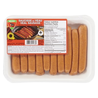 null Veal Sausage, Fresh 375 g, $1.46/100g