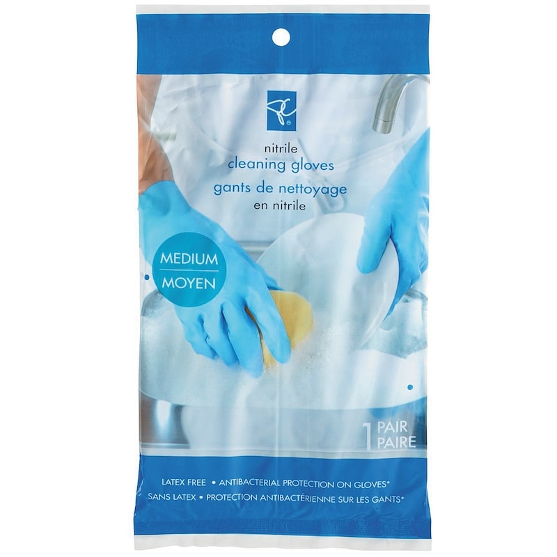 Latex Free Nitrile Cleaning Gloves, Medium