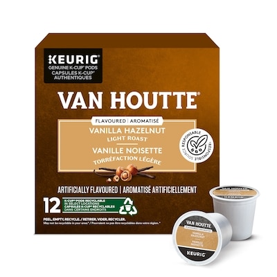 Keurig Van Houtte Vanille noisette capsules K-Cup de café, 12 unités, pour les cafetières Keurig 12 ea, 1,42 $/1ch