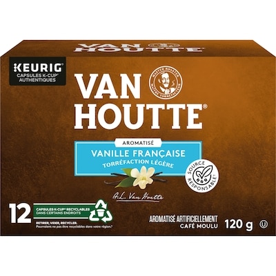 Keurig Van Houtte Capsules K-Cup de café Vanille française, torréfaction légère, 12 unités 12 ea, 1,21 $/1ch