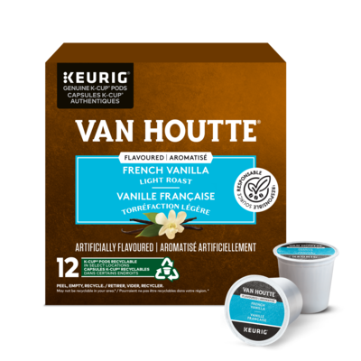 Keurig Van Houtte Vanille française capsules K-Cup de café, 12 unités, pour les cafetières Keurig 12 ea, 1,42 $/1ch