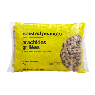 Sans Nom Arachides rôties en écale naturellement imparfaites 2 kg, 0,65 $/100g