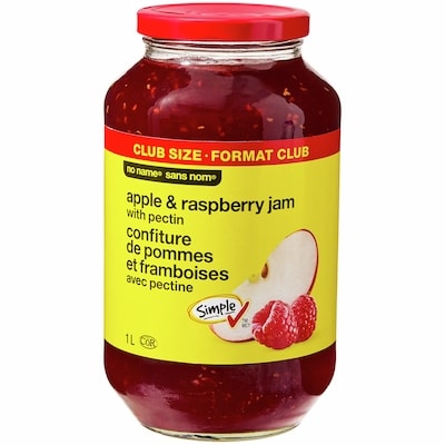 No Name Apple and Raspberry Jam with Pectin Club Size 1 l, $0.80/100ml