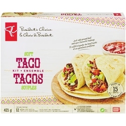 le Choix du Président Ensemble tacos souples 427 g, 1,12 $/100g