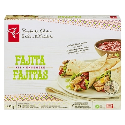 le Choix du Président Ensemble fajitas 427 g, 0,94 $/100g