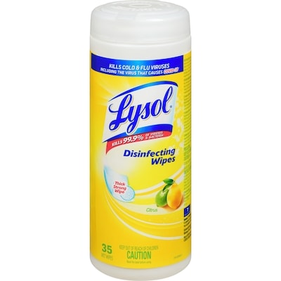 Lysol Disinfecting Surface Wipes, Citrus, 35 Sheets 1 ea, $13.69/100ea