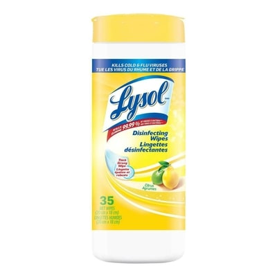 Lysol Lingettes désinfectantes pour surfaces, agrumes 1 ea, 13,69 $/100ch