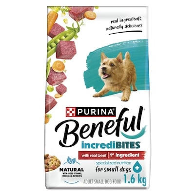 Purina Beneful Incredibites Dry Dog Food Real Beef 1.6 kg, $0.72/100g