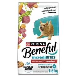 Purina Beneful Incredibites Dry Dog Food Real Beef 1.6 kg, $0.81/100g