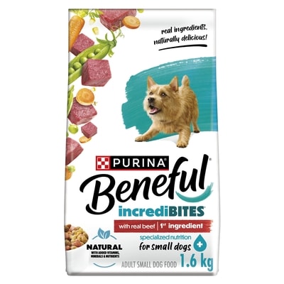 Purina Beneful Incredibites Dry Dog Food Real Beef 1.6 kg, $0.81/100g