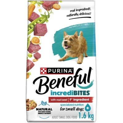 Purina Beneful Incredibites Dry Dog Food Real Beef 1.6 kg, $0.69/100g