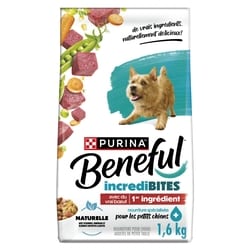 Purina Beneful Incredibites incredibites pour chiens de petites races avec vrai bœuf nourriture sèche pour chien 1.6 kg, 0,69 $/100g