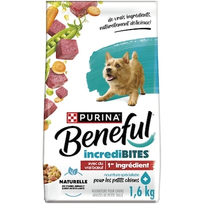 Purina Beneful Incredibites incredibites pour chiens de petites races avec vrai bœuf nourriture sèche pour chien 1.6 kg, 0,72 $/100g
