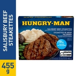 Hungry-Man Steakettes de bœuf salisbury 455 g, 0,88 $/100g