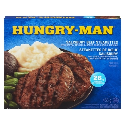 Hungry-Man Steakettes de boeuf Salisbury 455 g, 1,27 $/100g