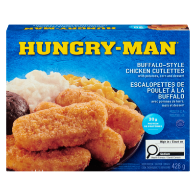 Hungry-Man Chicken Cutlettes Buffalo Style 428 g, $1.70/100g