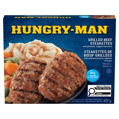 Hungry-Man Steakettes de bœuf grillées 425 g, 1,06 $/100g