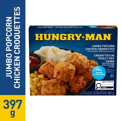 Hungry-Man Jumbo Popcorn Chicken Croquettes 397 g, $1.89/100g