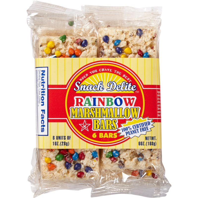 Kosher Snack Delight Marshmallow Crisp Rice Treats, Rainbow Chip